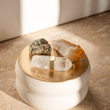 SOLEIL | Constellation Candle with Citrine, Pyrite & Clear Quartz