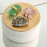 CHAPTER 8 | Constellation Candle with Fluorite, Rose Quartz & Pyrite