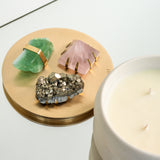 CHAPTER 8 | Constellation Candle with Fluorite, Rose Quartz & Pyrite