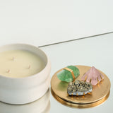 CHAPTER 8 | Constellation Candle with Fluorite, Rose Quartz & Pyrite