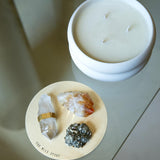 Constellation Candle with Citrine, Pyrite & Clear Quartz | SOLEIL