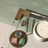 UNTAMED LOVE ~ Constellation Candle with Pyrite, Rose Quartz & Green Fluorite