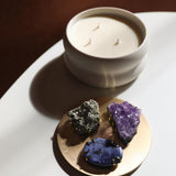 GALAXY OF DREAMS ~ Constellation Candle with Amethyst, Pyrite & Sodalite