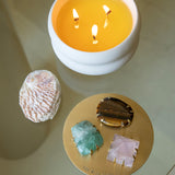 Constellation Candle with Tiger's Eye, Green Fluorite & Rose Quartz | CHAPTER 8
