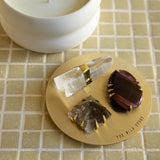 Constellation Candle with Clear Quartz, Smoky Quartz & Red Tiger's Eye | UNTAMED