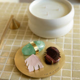 Constellation Candle with Rose Quartz, Red Tiger's Eye & Green Fluorite ~ Made To Order