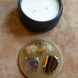 Constellation Candle in Noir with Tiger's Eye, Smoky Quartz & African Citrine | MAGIC HOUR ~ SOLD OUT