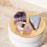 DREAMERS | Constellation Candle with Amethyst, Rose Quartz & Blue Lace Agate